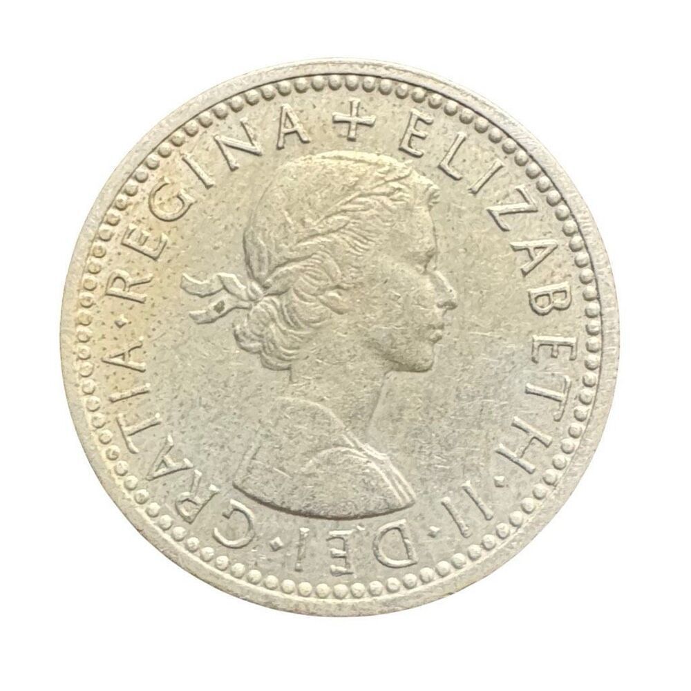 6 Pence - Elizabeth II 1st portrait; without 'BRITT:OMN'  1962 KM 903